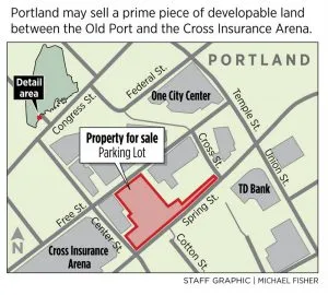 map of lot for sale in Portland, Maine