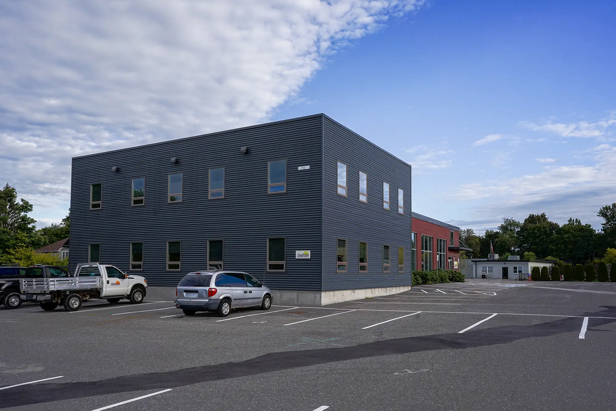 Building 700 at 15 Saunders Way in Portland, Maine, a J.B. Brown & Sons office and industrial complex on 27 acre site with excellent highway access